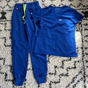 Figs Electric Blue Scrubs